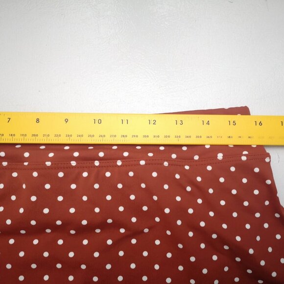 Lands' End Ladies Size 10 Rust w/ White Polka Dots 2 Piece Tankini Bathing Suit - Picture 11 of 15